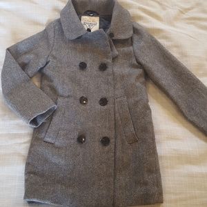 Girl's double-breasted top coat